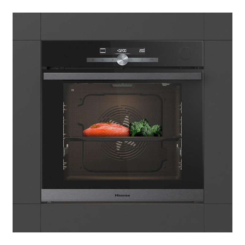 Four encastrable vapeur Hisense BSA 66333 PG 77 L noir avec rails télescopiques