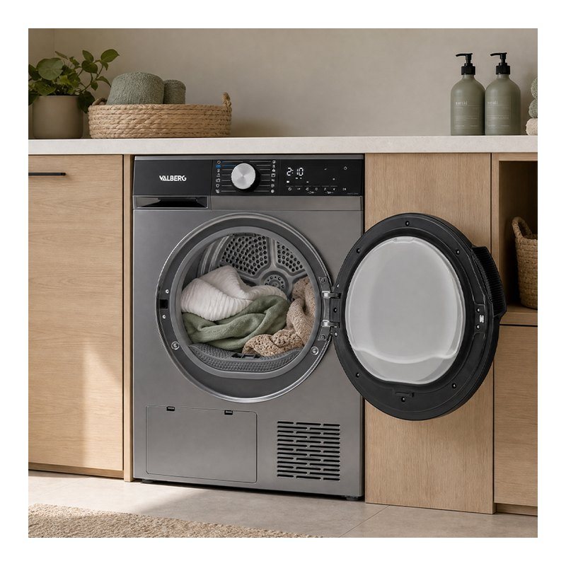 Sèche-linge pompe à chaleur Valberg DHP 8 C S566C 8 kg à hublot, vue 5