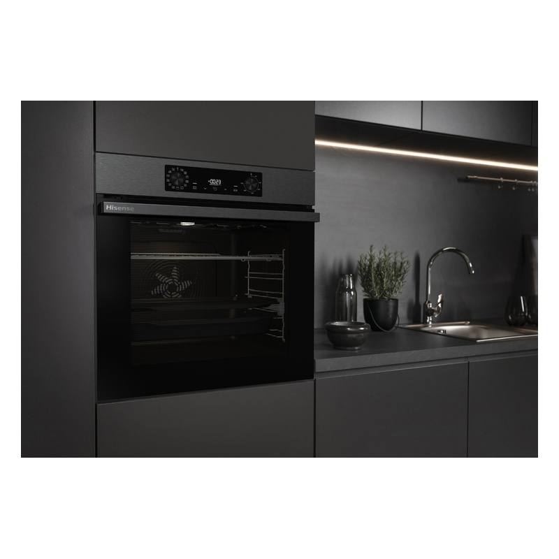 Four encastrable pyrolyse Hisense BSA 65226 PBX 77 L noir, vue 6