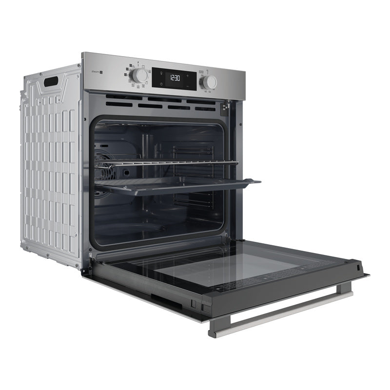 Four encastrable vapeur Hotpoint HAO854PSX 71 L inox, porte pleine vitre, vue 4