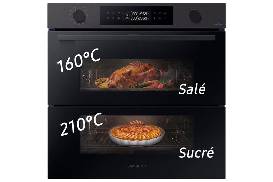 Four encastrable double cavité Samsung NV7B4550UAB à porte Dual Cook Flex, vue 2
