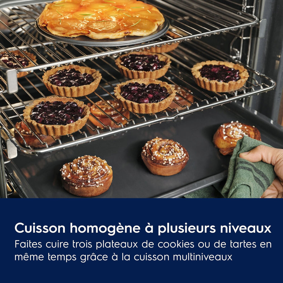 Four encastrable pyrolyse Electrolux EOD7P10H2 noir avec porte en verre, vue 5