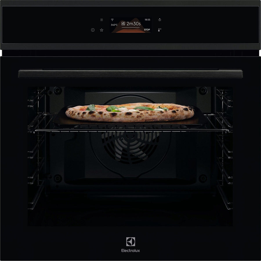 Four encastrable pyrolyse Electrolux EOX8P38WH noir, porte en verre