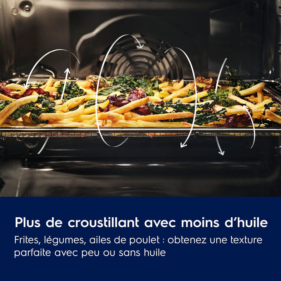 Four encastrable pyrolyse Electrolux EOD7P10H2 noir avec porte en verre, vue 3