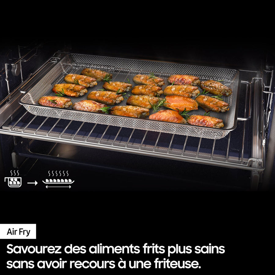 Four encastrable double cavité Samsung NV7B5675WAK en verre noir Bespoke, vue 5