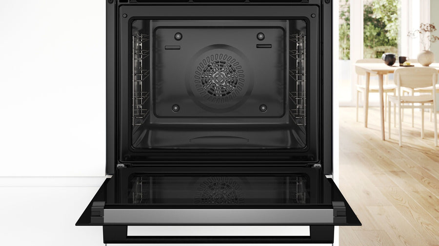 Four encastrable pyrolyse Bosch HBA572BB4 noir à poignée inox, 60 cm, vue 3