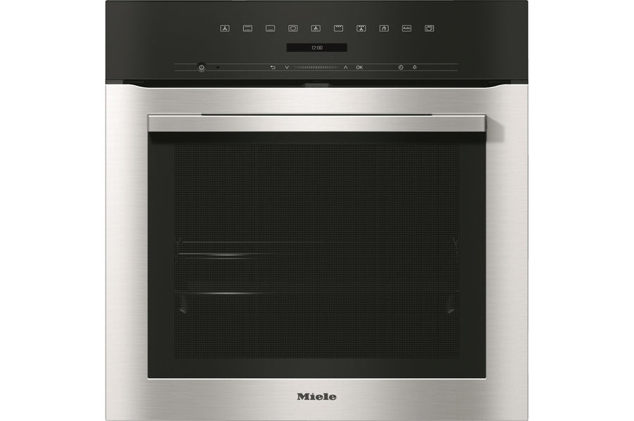 Four encastrable pyrolyse Miele H7161BP inox, design ContourLine, 76 L
