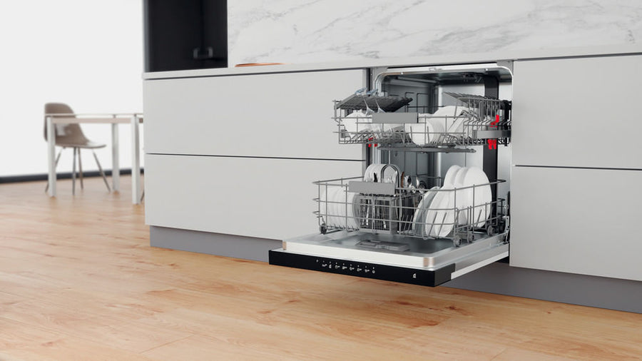 Lave-vaisselle semi-intégrable Whirlpool WBC3C26B noir 14 couverts, 60 cm, vue 4