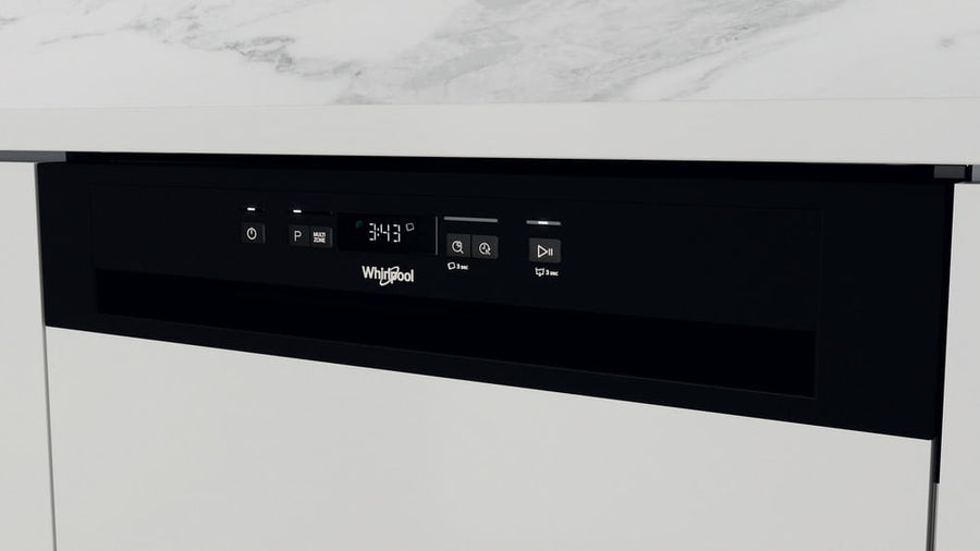 Lave-vaisselle semi-intégrable Whirlpool WBC3C26B noir 14 couverts, 60 cm, vue 6