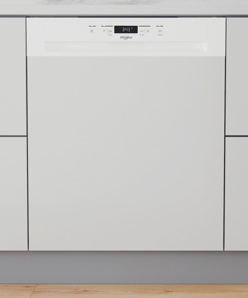 Lave-vaisselle semi-intégrable Whirlpool W3PFD636W blanc 14 couverts, 60 cm