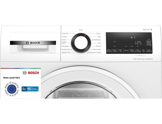 Sèche-linge pompe à chaleur reconditionné Bosch WQG13500FR blanc, 9 kg, vue 2