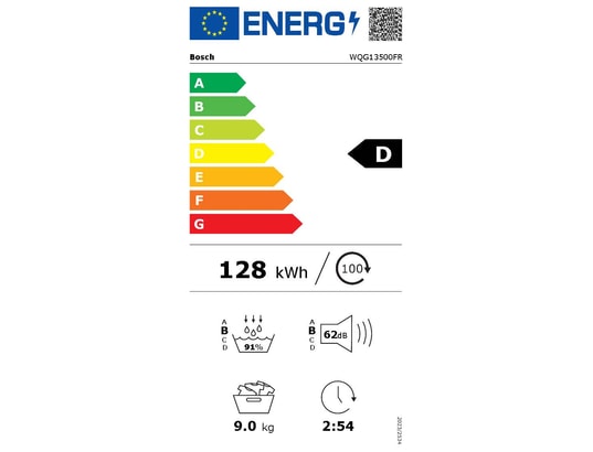 Sèche-linge pompe à chaleur reconditionné Bosch WQG13500FR blanc, 9 kg, vue 5
